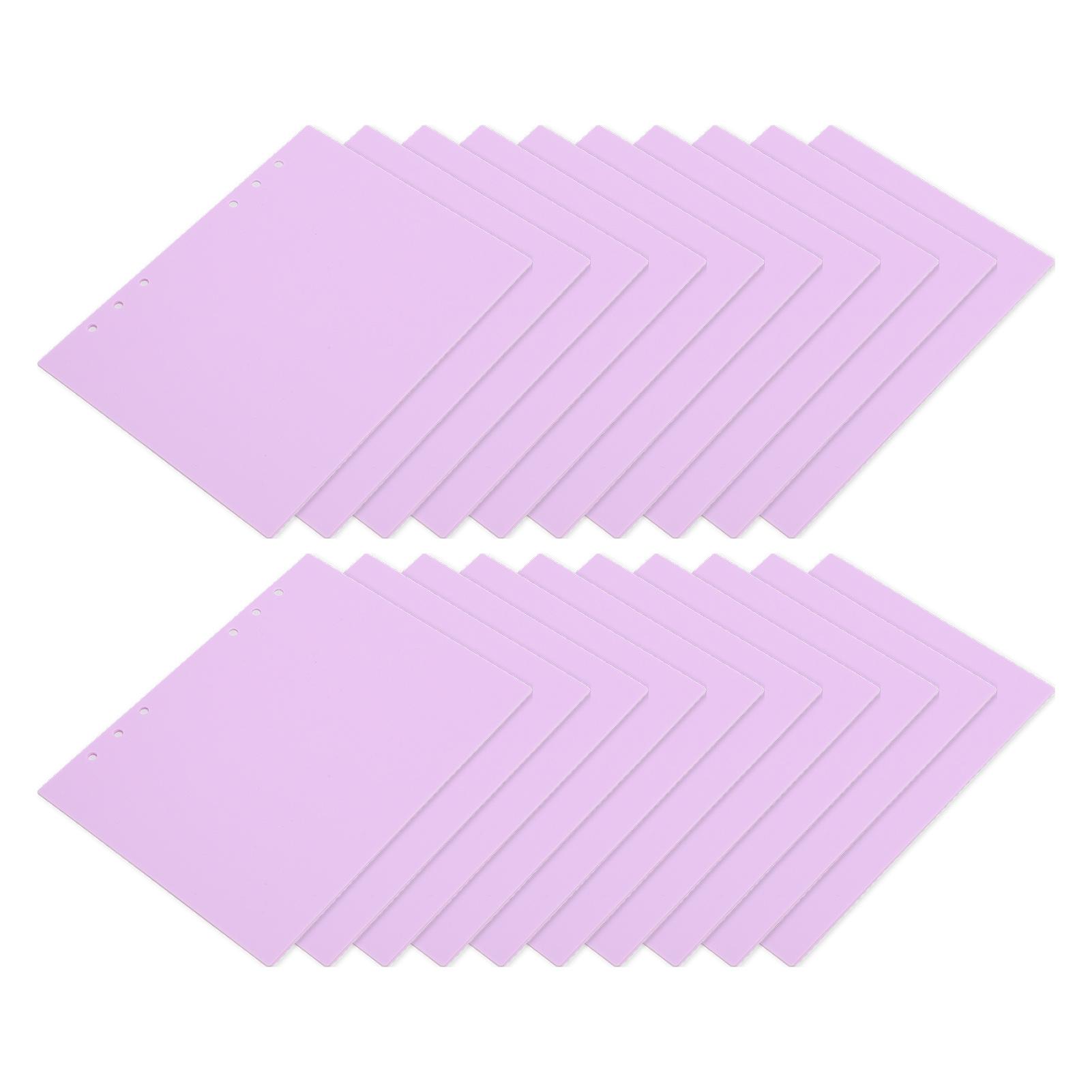 

20PCS 6 Ring Binder Cover Colorful Translucent Frosted Detachable PP A5 Binder Cover for Notebook