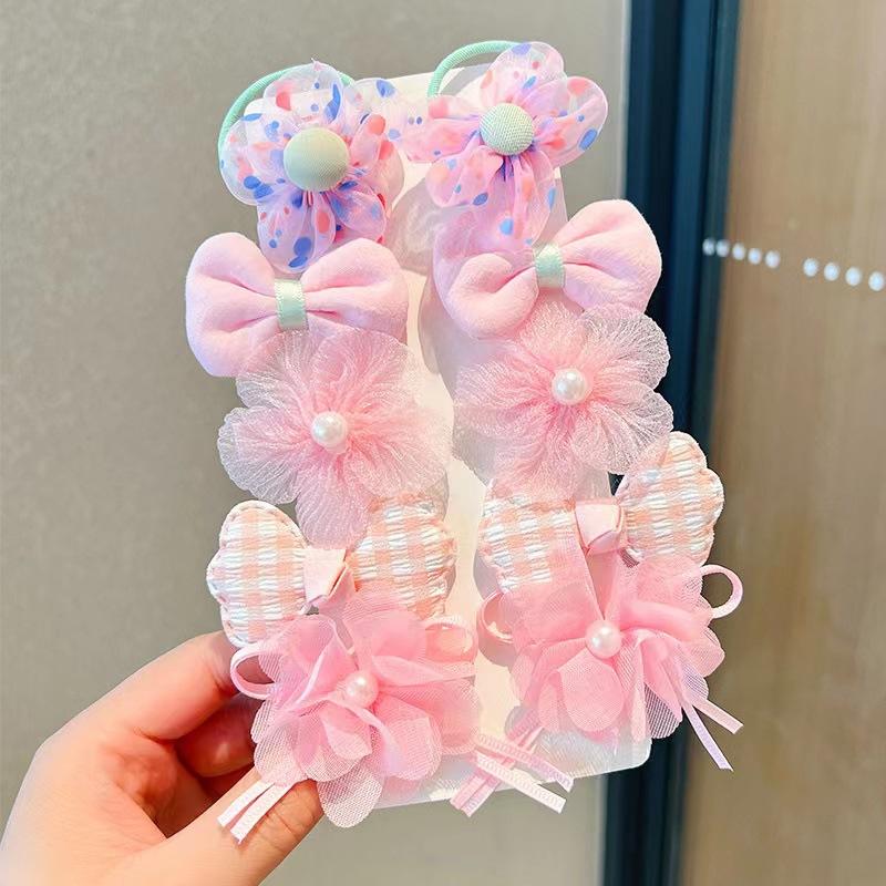 Flower Hair Band Hair Rope Yarn Bow Girl Hair Rope Hair Accessories Girls Cute Rubber Band Headband