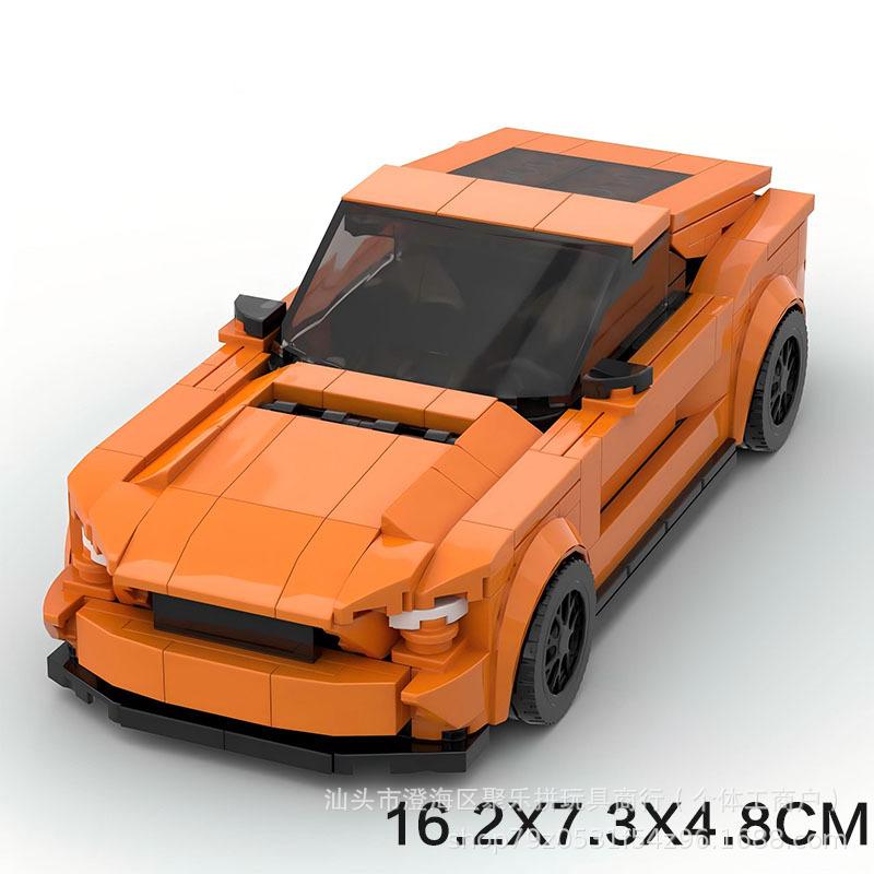 

Совместимый с Ford Mustang Пазл для детей Сборка Раннее развитие DIY Набор строительных блоков Спортивный автомобиль