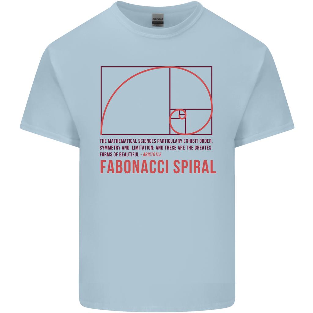 Fibonacci Spiral Mathematics Maths Science Unisexs Light Cotton TShirt