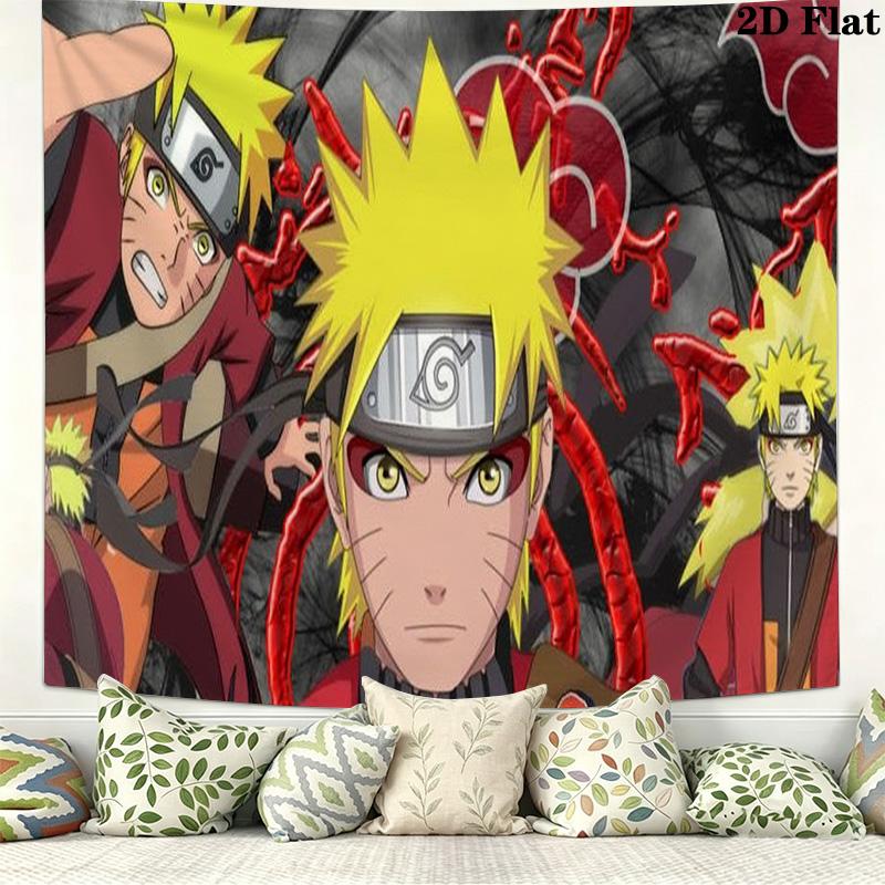 Anime NARUTO Wall Tapestry Aesthetic Wall Hanging Printed Fabric Blanket Decorative Tapestries for Bedroom Living Room Home Decor