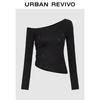 UR Women's Asymmetric Pleated Knit Top