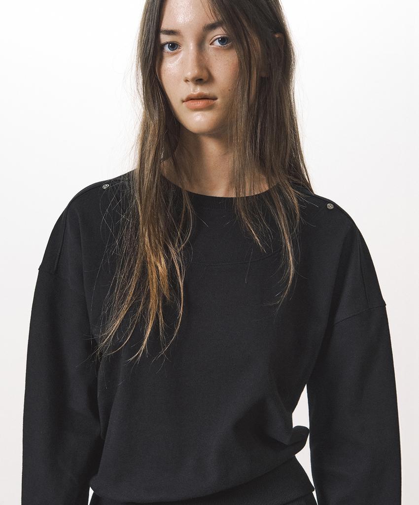 EMKM French Rivet Point Sweatshirt_Black