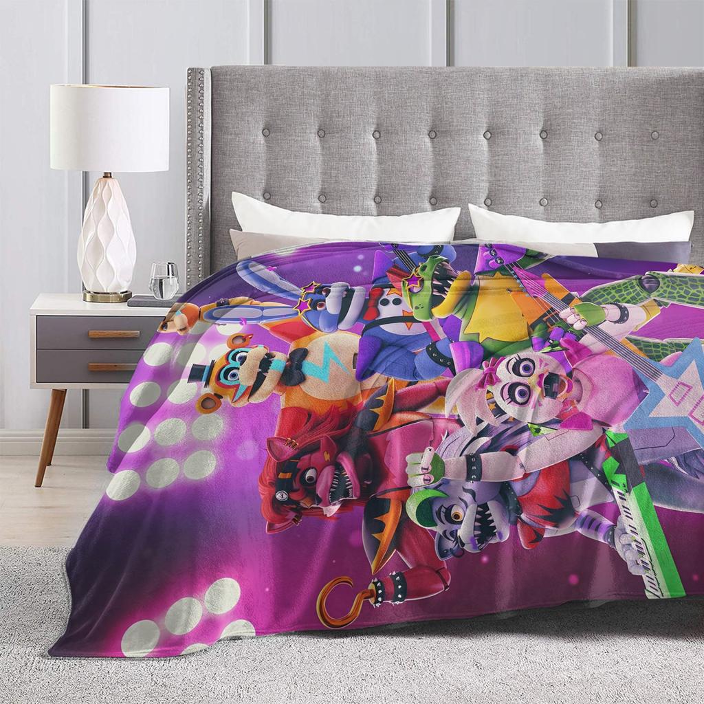 FNAF Bei Freddys Superwarme Decke Kinder Plüsch Bettwäsche Überwürfe Flauschige Wohnzimmer Flanelldecke Tagesdecke Sofabezug