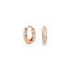 [Official] [Swarovski] Matrix Rose Gold Hoop Earrings Round Cut White Crystal Small