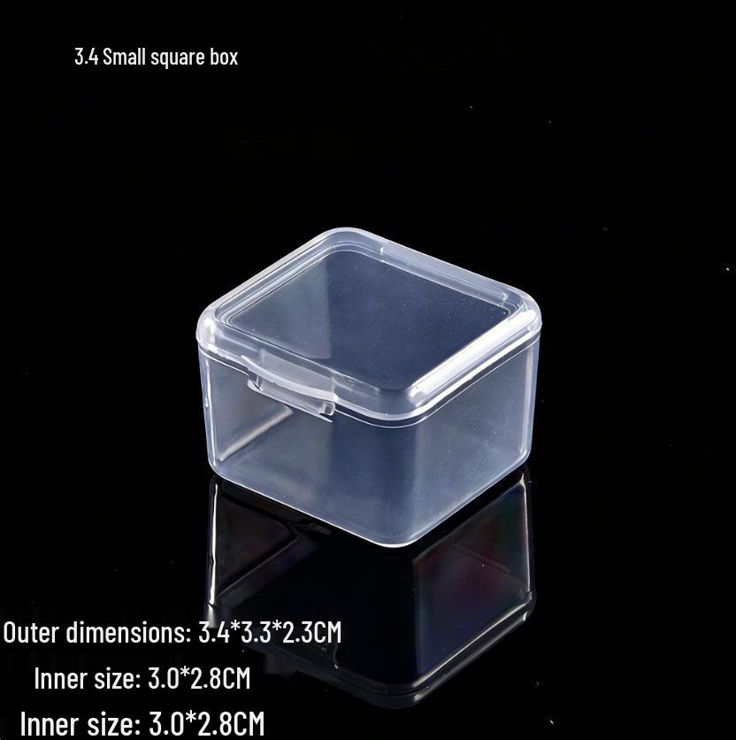 Prostokątne Półprzezroczyste Plastikowe Pudełko do Przechowywania z PP z Pokrywką na Biżuterię i Małe Części