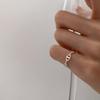S925 Sterling Silver Pig Nose Chain Adjustable Ring - Women's Fashionable, Cool Style