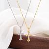 S925 Sterling Silver Zirconia Cross Pendant Necklace - Retro Fashion Style Clavicle Chain X110