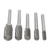 Double Cut Carbide Burrs Rotary Files Set 6mm Shank for Metalwork Wood Carving Jewellery Making Surface Grinding