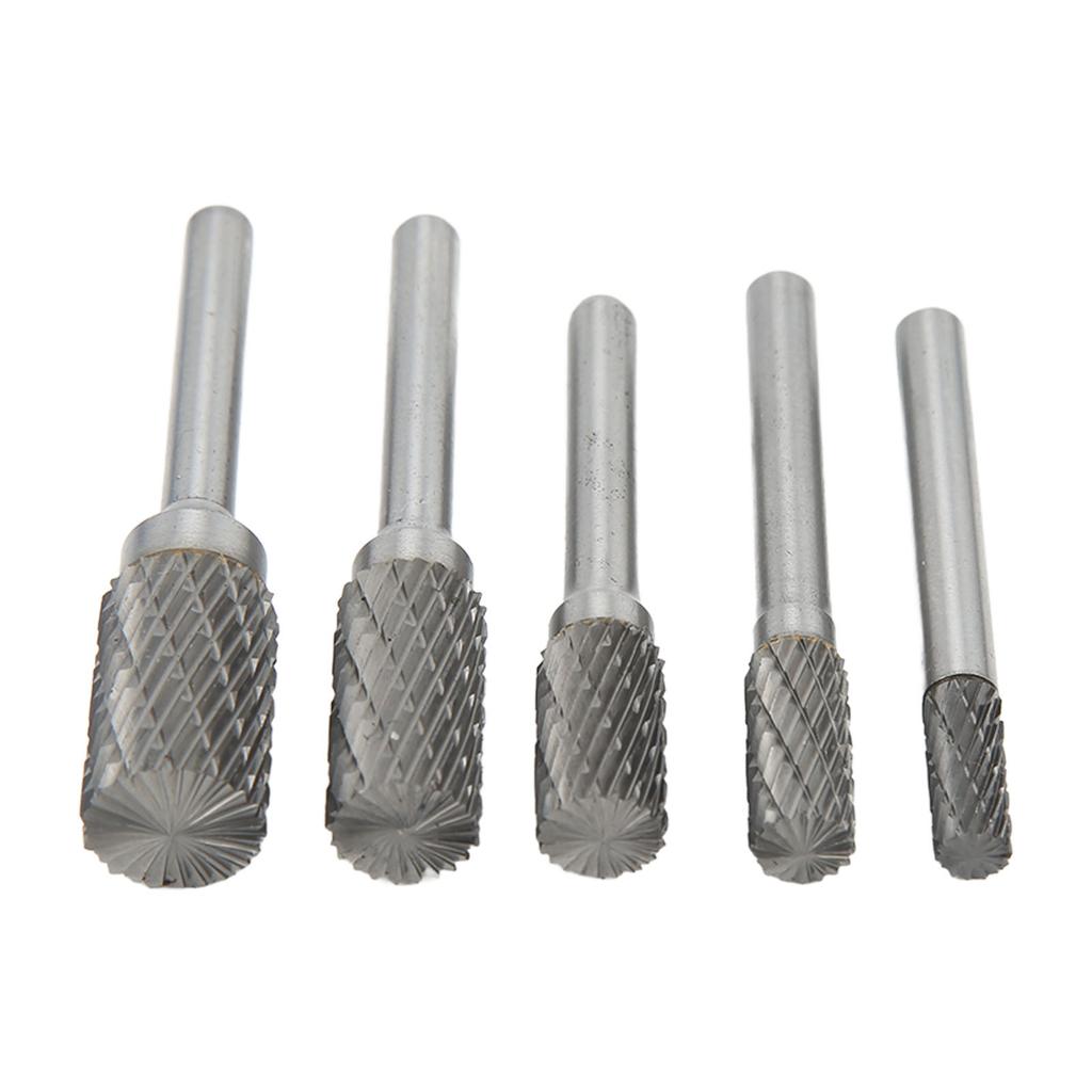 Double Cut Carbide Burrs Rotary Files Set 6mm Shank for Metalwork Wood Carving Jewellery Making Surface Grinding