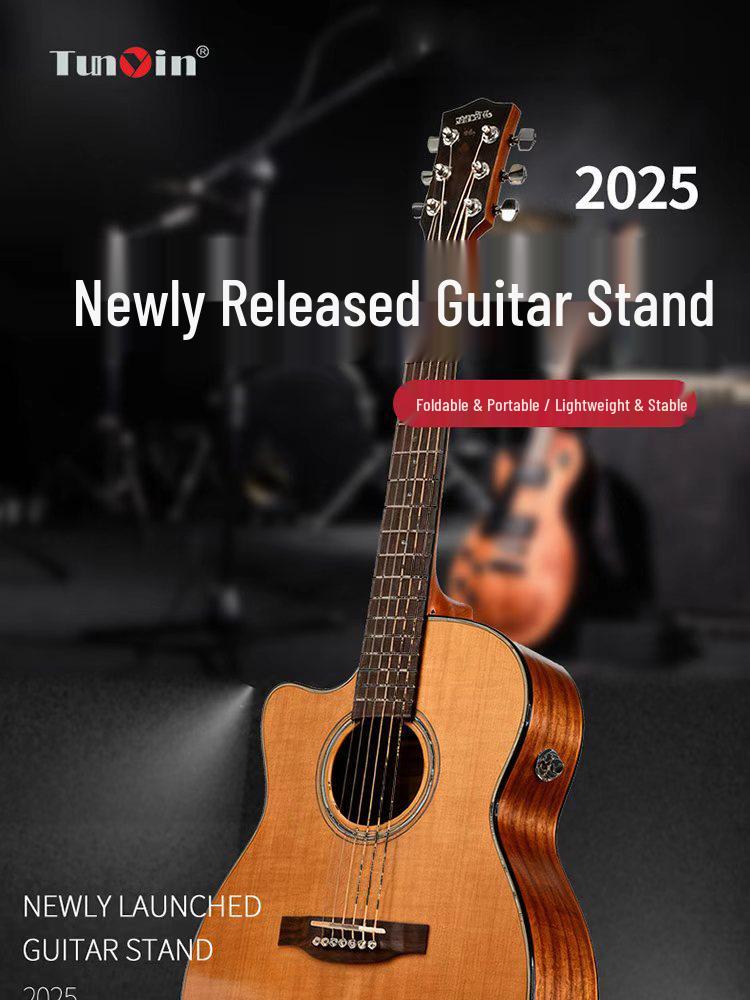 Folding Bakelite Guitar Stand: Portable A-Frame for Electric & Bass