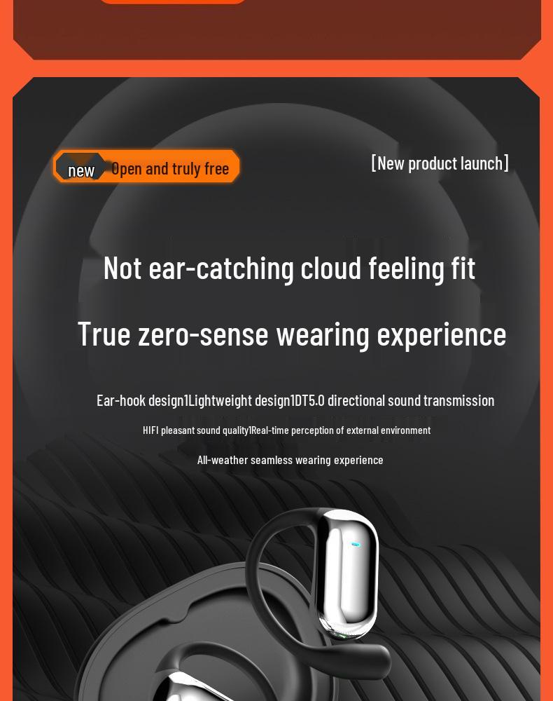 Noise-Cancelling Open-Ear Bluetooth Earbuds for Running with Free Shipping