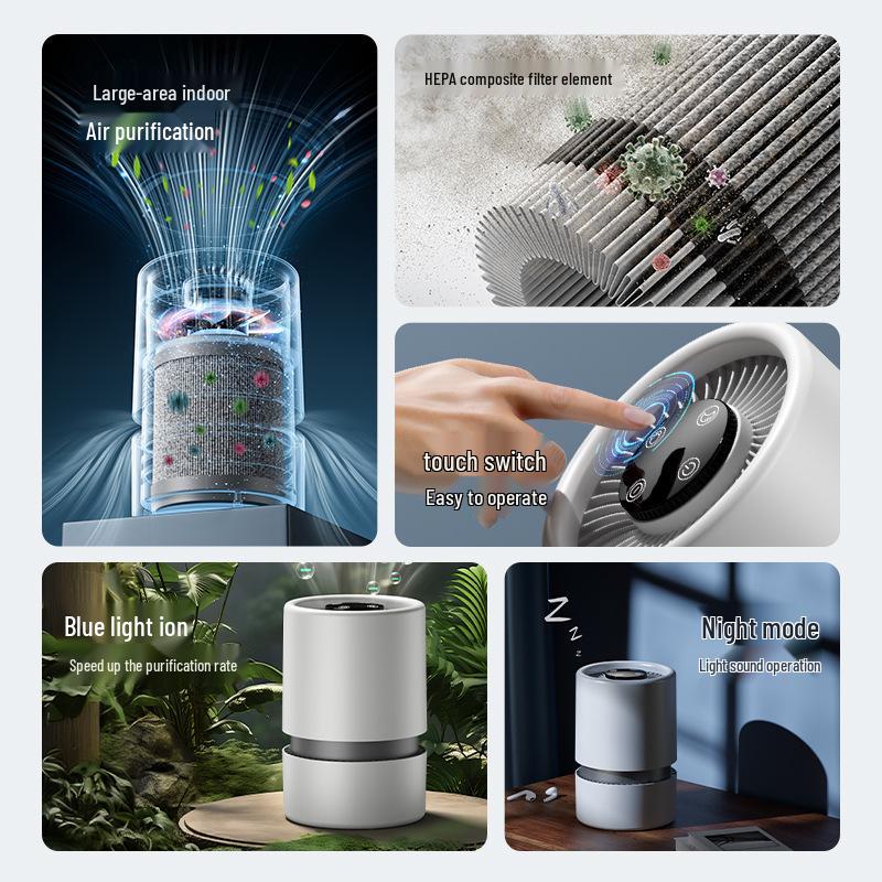 USB Air Purifier with Negative Ion for Smoke and Odor Elimination