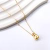 Simple Fashion Gold-plated Drop Pendant Necklace For Girls Stainless Steel Jewelry Personality INS Creative Niche Accessories