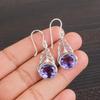 Natural Iolite Gemstone 925 Sterling Silver Jewelry Drop/Dangle Earrings 1.64" CE-1-5