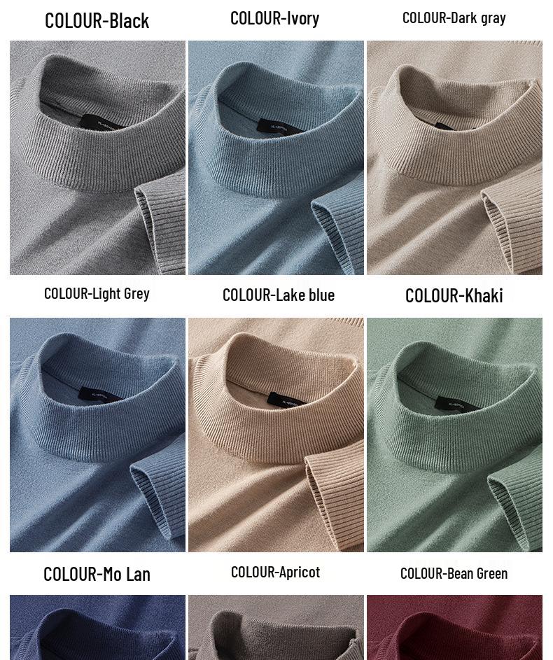 Men's Luxurious Warm Knit Half Turtleneck Slim-Fit Sweater