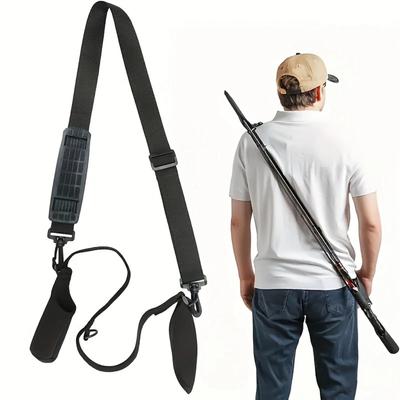 Fishing Rod Sling Straps Holder Belt 58-130cm Adjustable Length Universal Casting Rod Carrier Strap Sling Shoulder Belt