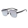 Fashion new double beam color-changing sunglasses, cool and handsome men's hip-hop sunglasses, advanced driving fishing sunscreen glasses