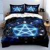 Glowing Pentagram with Moons. Bedding Sets Duvet Cover Sets Duvet Covers Pillowcases(1 * Duvet Cover 2 * Pillowcases Without Duvet Insert)