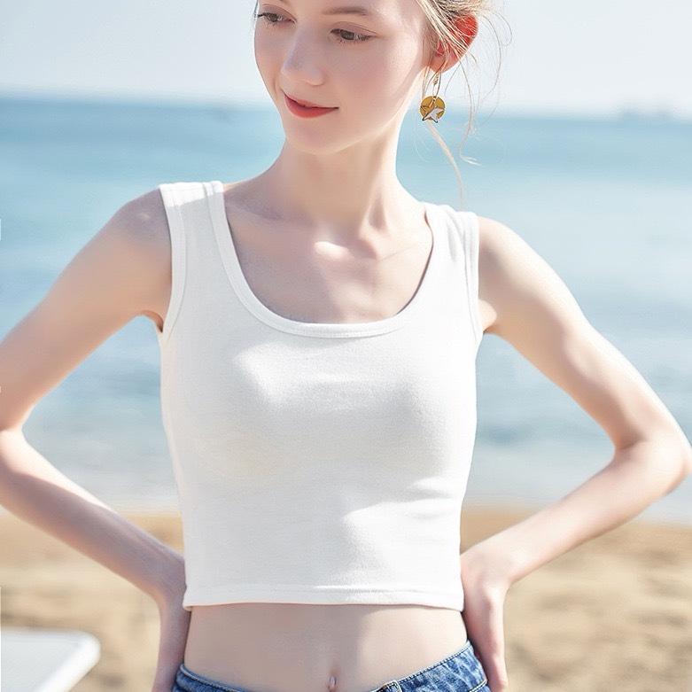 2026 Summer Slim Spicy Girl Style Camisole Vest – Women's Round Neck Sleeveless Top