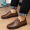Leather shoes men's shoes new driving shoes breathable soft leather work shoes outdoor men's non-slip shoes