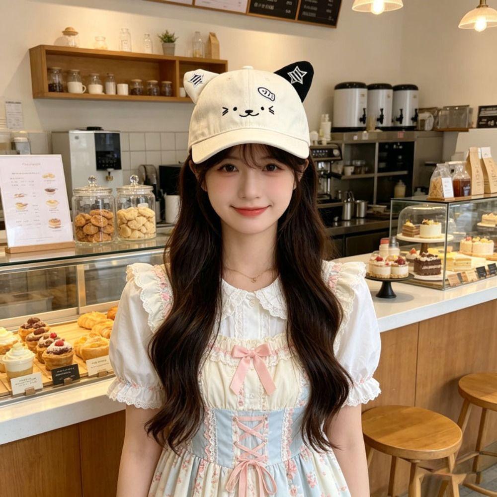 UV Protection Baseball Cap Cat Ears Duckbill Cap Fashion Sun Hat Women Spring Summer