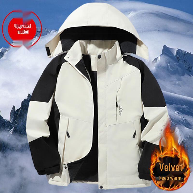 

W.xuan Men s Winter Fleece-Lined Outdoor 3-in-1 Jacket 6XL
