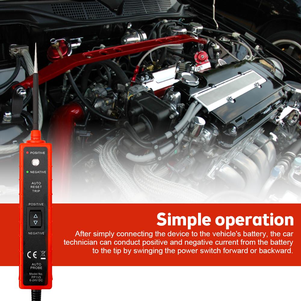 DC 6-24V Car Automotive Circuit Finder Tester Car Repair Tool Auto Voltage Tester Power Probe Diagnosis Scanner