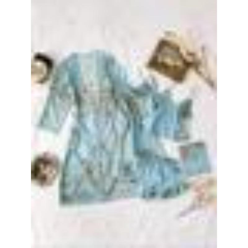 Suspender Women's Four-season Loungewear Lace-up Nightgown Nightdress Two-piece Set, Thin Outer Wear Medium and Long Pajama Set