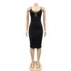 Damen Spaghettiträgerkleid mit Spitze und Pailletten für Herbst und Winter - Europäischer Nachtclub-Stil