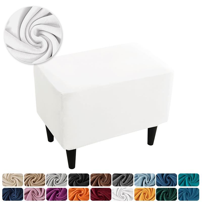 

Чохол для підставки для ніг Еластичний Оксамит Сріблястої лисиці Чохол для табурета Тигр Чохол для підставки для ніг, що підходить Пилозахисний чохол 55*35*20CM молоко, білий колір