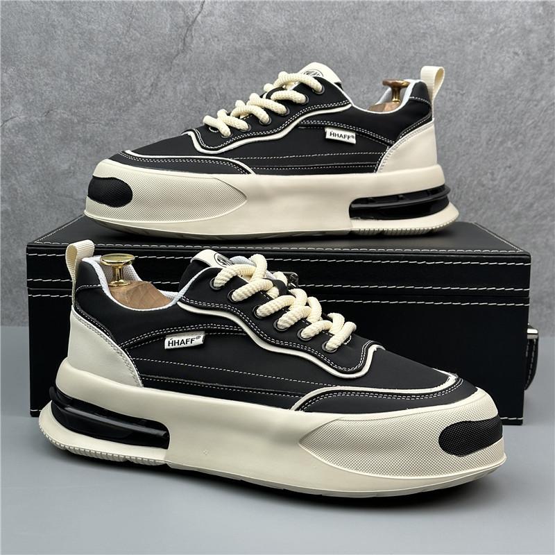 

British Style Man Sneakers Cloth Shoes For Men Platform Canvas Shoes Male New Street Style Vulcanized Sneakers Men Black Brown 38 чёрный