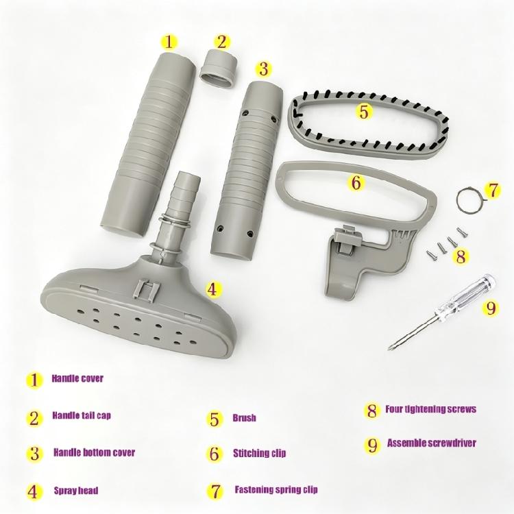 ABS Garment Steamer Maintenance Head Set with Replacement Steam Head, Clip, Fastening Piece and Screws, Routine Clothing Care Accessory for Dress and