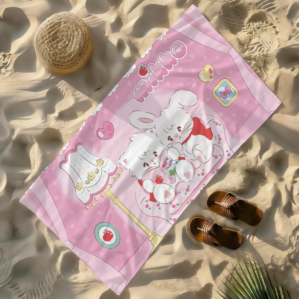 Cartoon M-Mikko Kawaii I-illustrations Towel Soft Lightweight Anti-Sand Large Beach Towel Quick-Drying Bath Sports Family