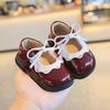 Baby girl shoes, suitable for spring and autumn, for one-year-old girls, princess-style, small leather shoes, breathable, non-slip, with soft soles,