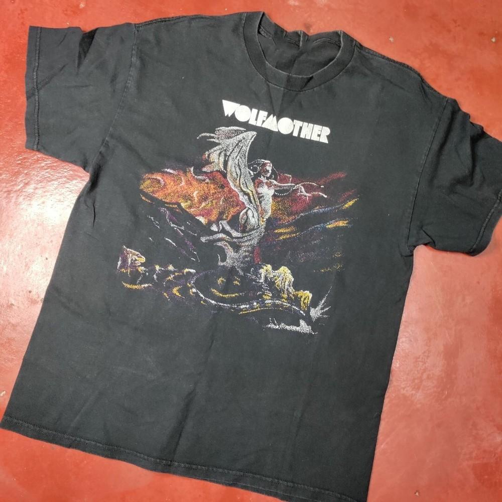 rare Wolfmother  Band Black Color Cotton Shirt All Size BT694 Unisex T-Shirt M