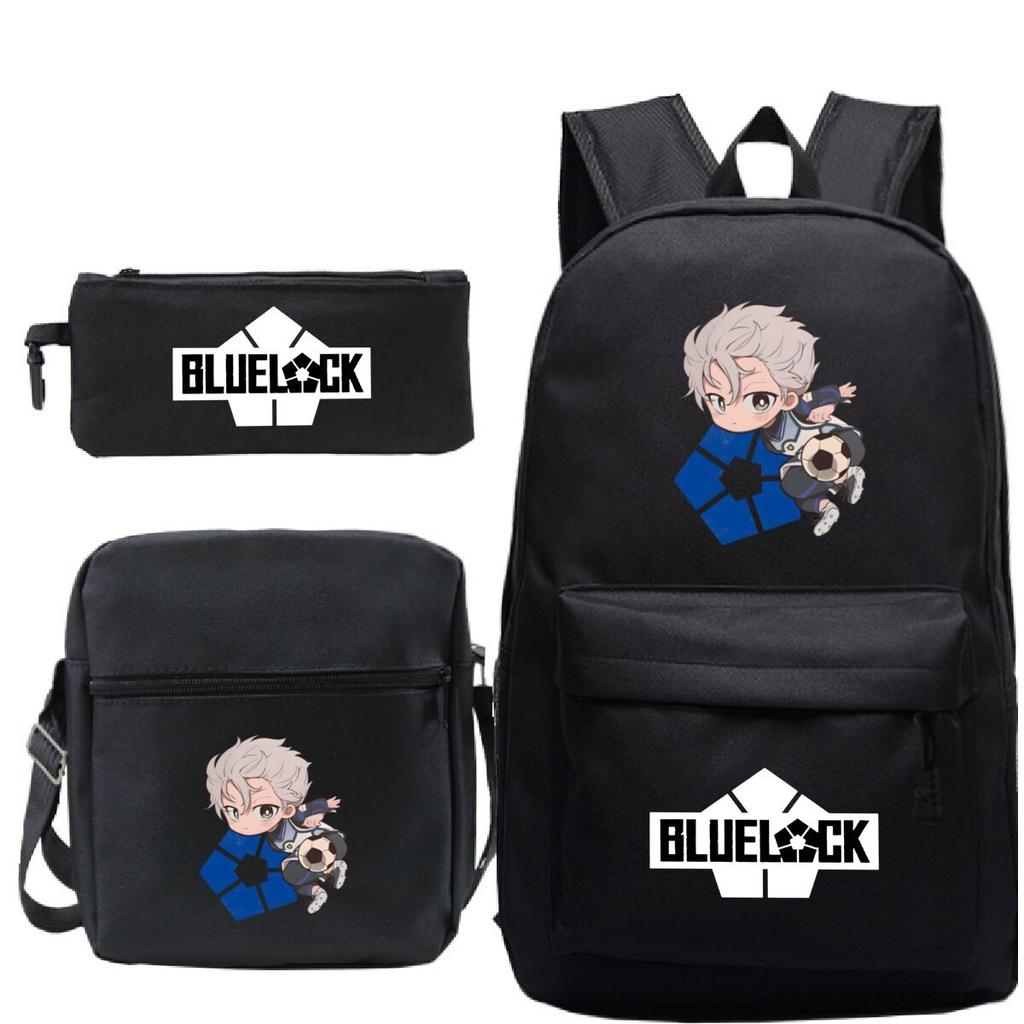 Japanese Cartoon Peripheral Printing Children'S Schoolbag, Primary And Secondary School Student Stationery Set, Shoulder Backpack Three-Piece Set