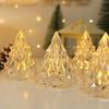 1-2Pcs Christmas Decoration 8CM Luminous Christmas Tree Home Decor Xmas Party Navidad New Year New Year 2026 Gifts Ornament