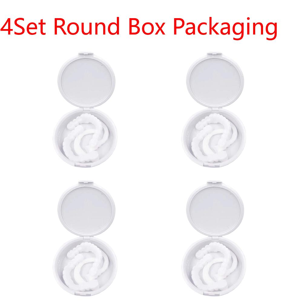 2 Pairs Comfort Upper and Lower Jaw Denture Regain Confident Smile False Teeth Braces and Whitening Substitutes