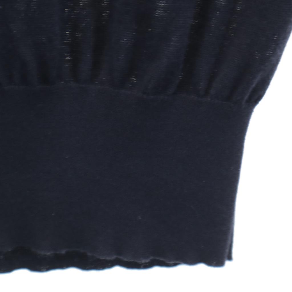 CELINE made in Italy Short sleeve V neck Knit vest M Navy Women Used