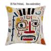 2D Flat 1pc Holiday Bohemian Abstract Face Throw Pillow Covers Multicolor Decorative Pillowcases On