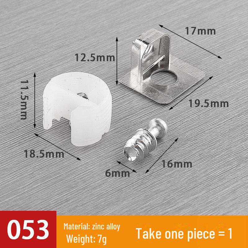 Transparent Movable Wardrobe Panel Bracket for Glass or Wooden Partition