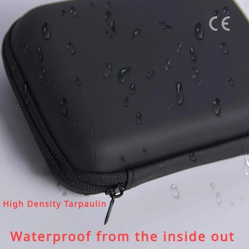 Waterproof EVA Travel Case: Portable Storage Bag for Cards, Headphones, and Data Cables.