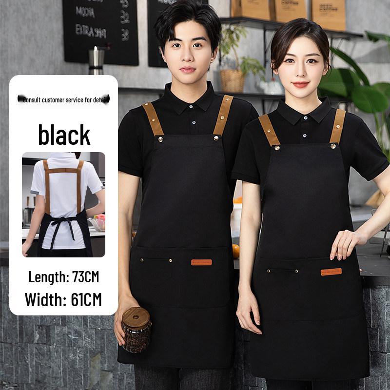 Women's Waterproof Chef Apron with Exquisite Shoulder Straps – Oilproof, Logo Customizable for Hotel and Kitchen Use
