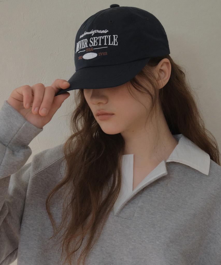 Wednesday Oasis For Woman Never Settle Nylon Ball Cap_Navy(W26Acc02)