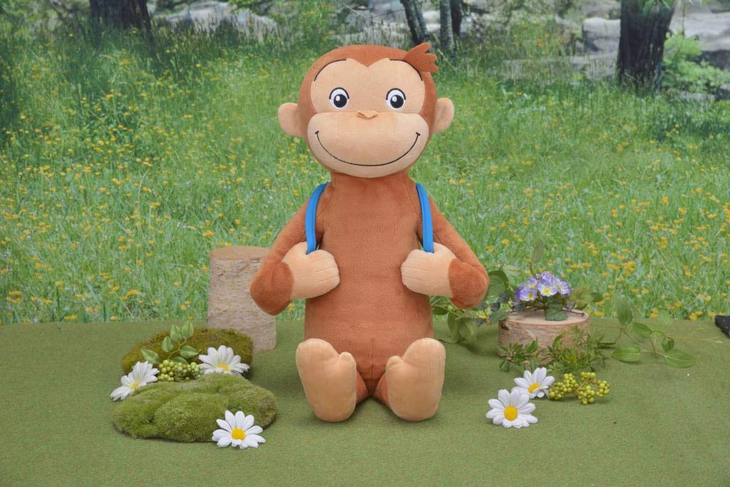 Curious George Plush Toy Mega Jumbo Backpack for Going Out BIG 40cm Approx.