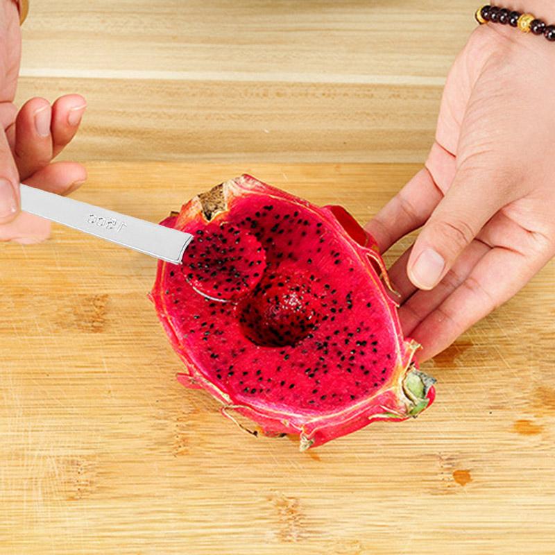 Cucchiaio Misuratore a Doppia Estremità Acciaio Inossidabile Misurino da Caffè con Cucchiaio da Tavola Graduato Cucchiaio per Scavare Frutta Strumento da Cucina per Pasticceria