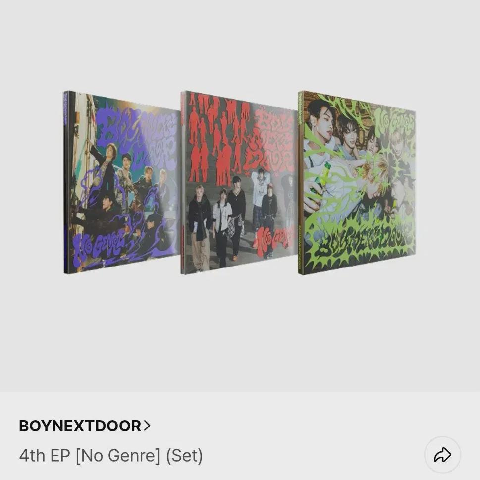 

BOYNEXTDOOR s No Genre No Genre Альбом, 1 сет, 3 версии, Продажа запечатанным