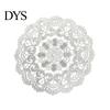 Elegant Table Decor White Lace Placemat, Round Oval Vintage Doily, Embroidered Placemat Mold-resistant Coaster for Cup Vase Dining Wedding Party