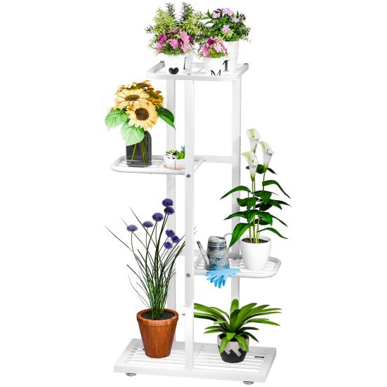 Plant Stand Indoor, Tiered Plant Stand for Indoor Plants, Corner Flower Stand for Living Room, Multi-Layer Metal Frame Plant Shelf (3/4/5/6/7/8 Tiers)